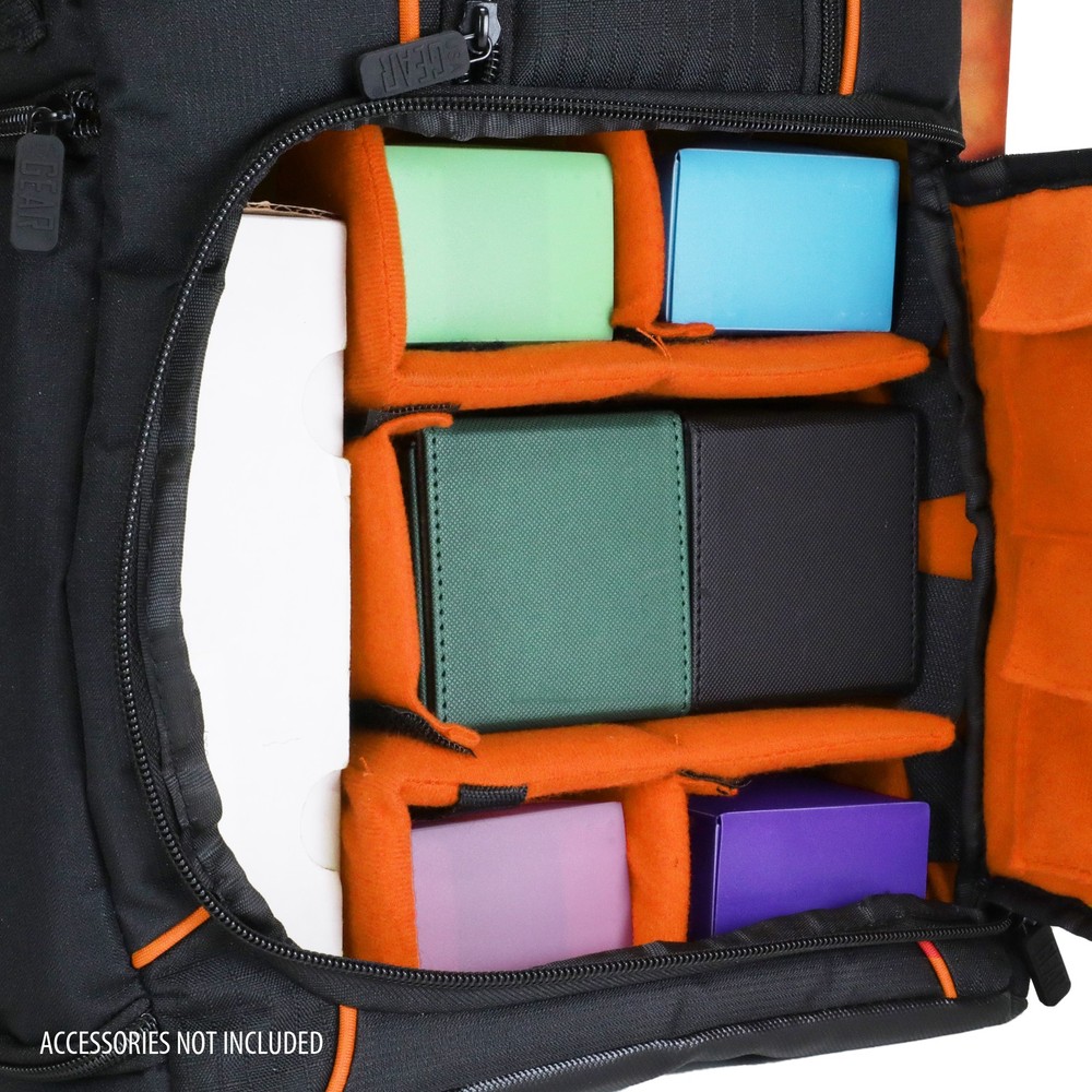 USA Gear Magic the Gathering Backpack with Customizable Interior (Orange)