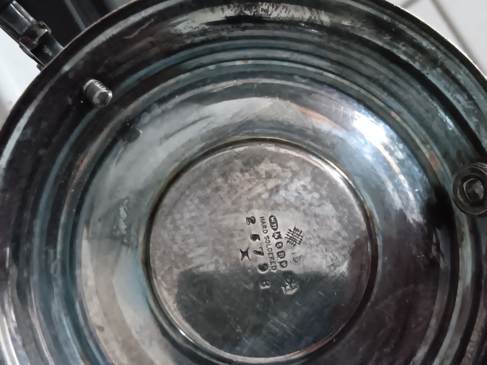 Antique English Silver Plate Condiment Egg Codder Eagle Finial Handle