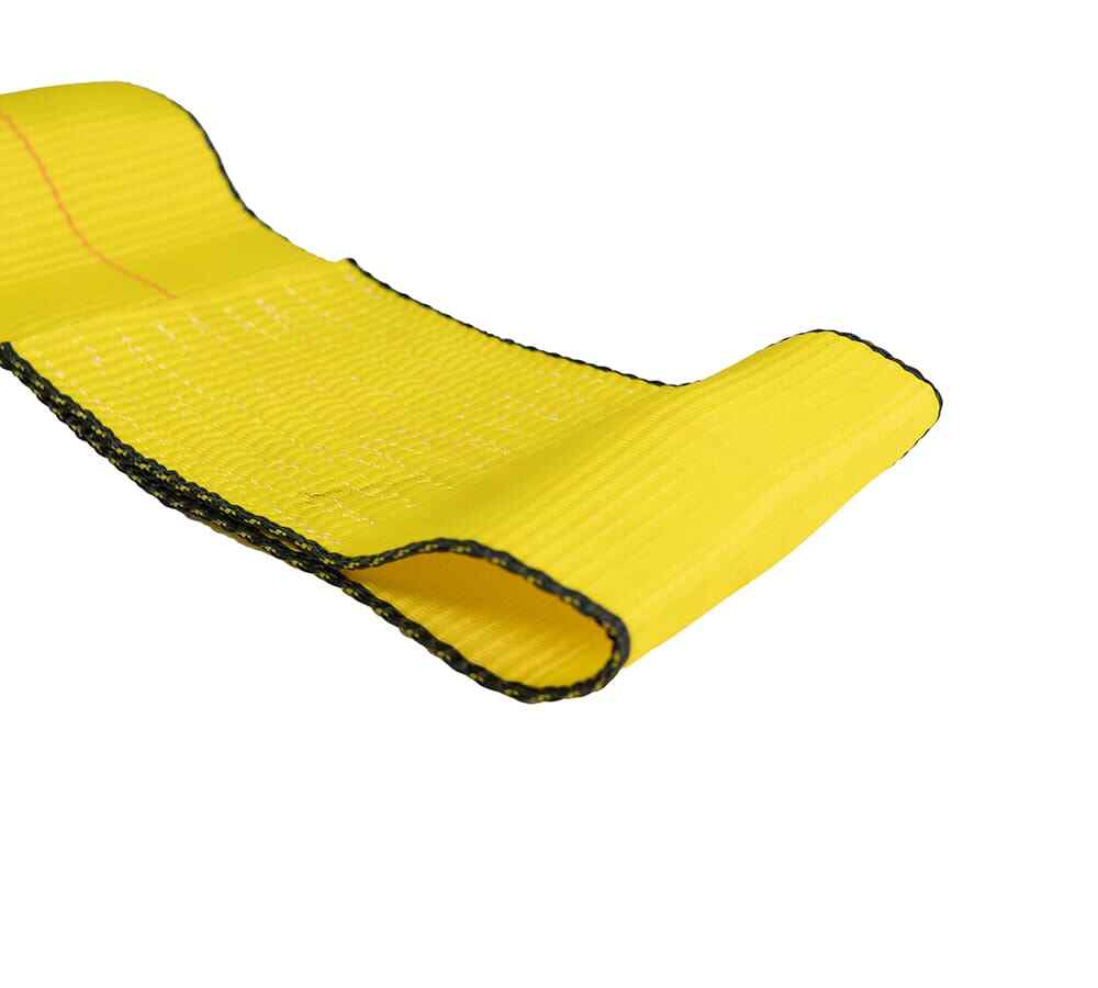 (10 Pack) 4" x 5' Roll Off Container Yellow Winch Strap w/ Large Flat Hook fo...