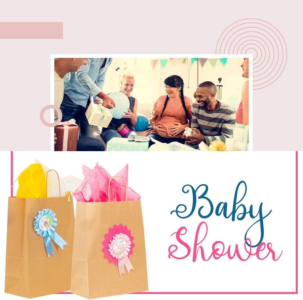 Paper Shopping Bags 500 Natural Kraft 10" x 5 x 13" Retail Merchandise Handles