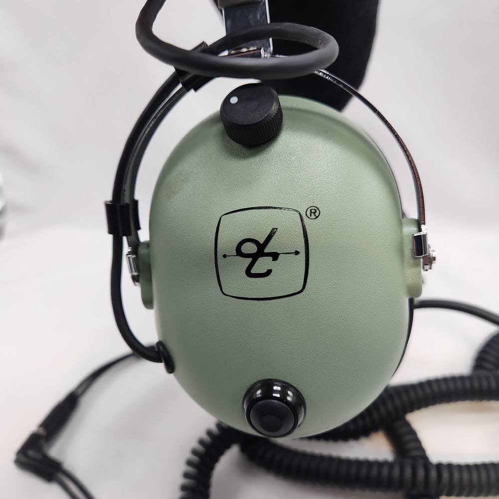 David Clark Pilot Aviation Headset Helicopter Dual Volume Control Flight Takeoff