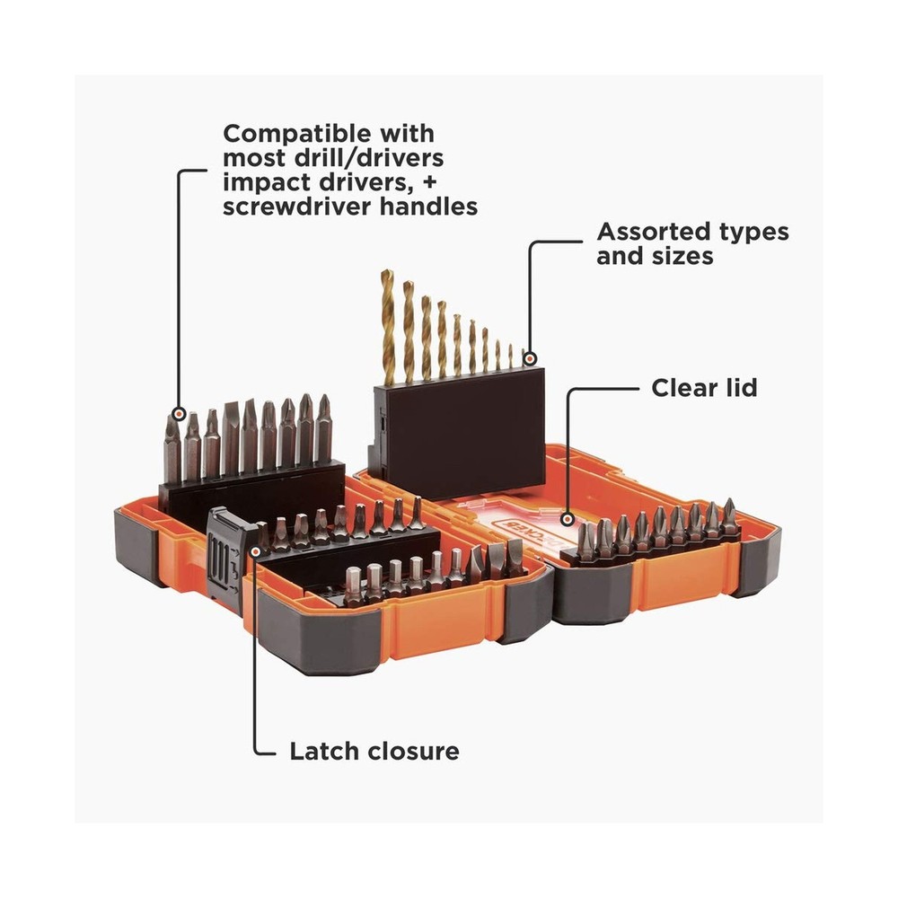 beyond by BLACK+DECKER Drill Bit Set / Screwdriver Bit Set, 46-Piec... Fast Ship