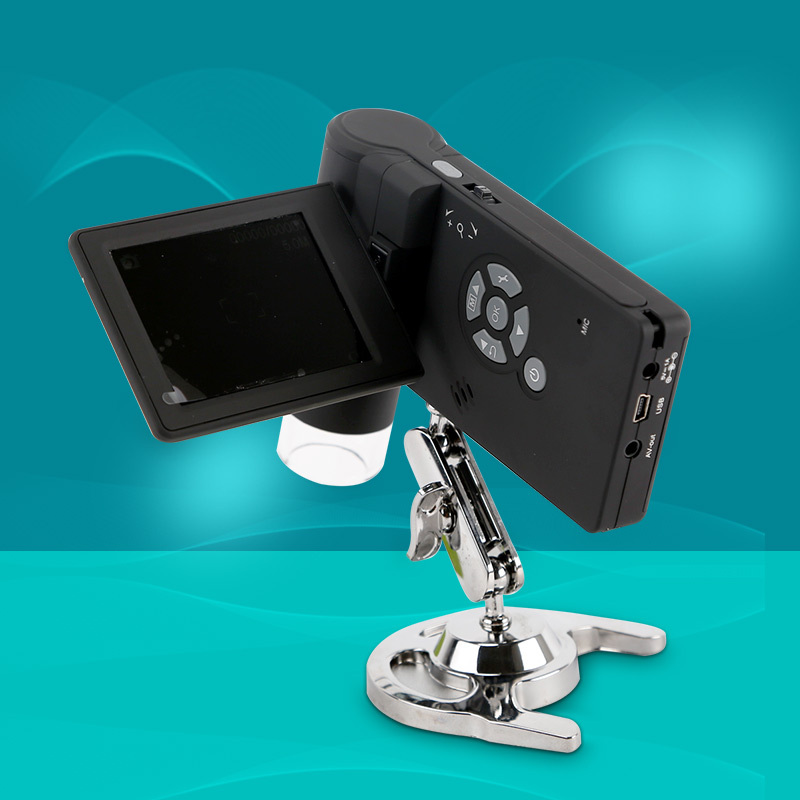 5MP HD Digital Portable Microscope Foldable Camera with 3" LCD Screen 8 LED