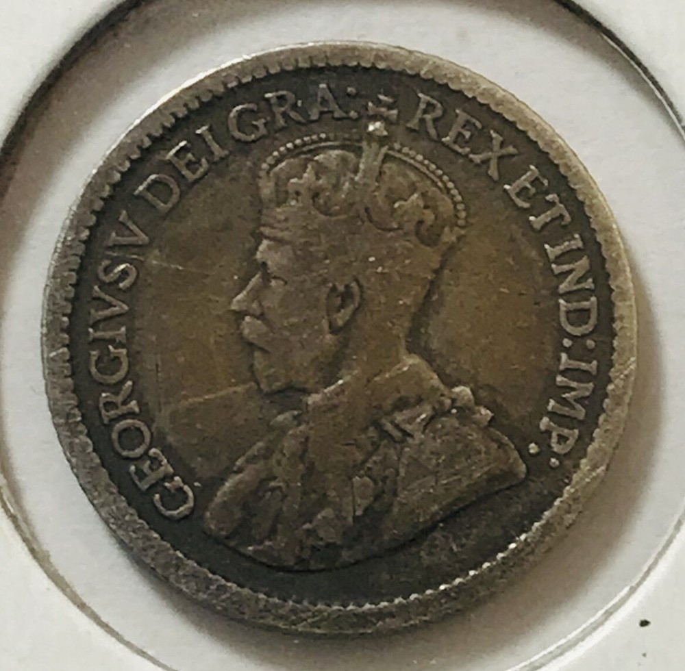 CANADA - George V - Five Cents - 1916 - Km-22 - Tiny Silver Coin