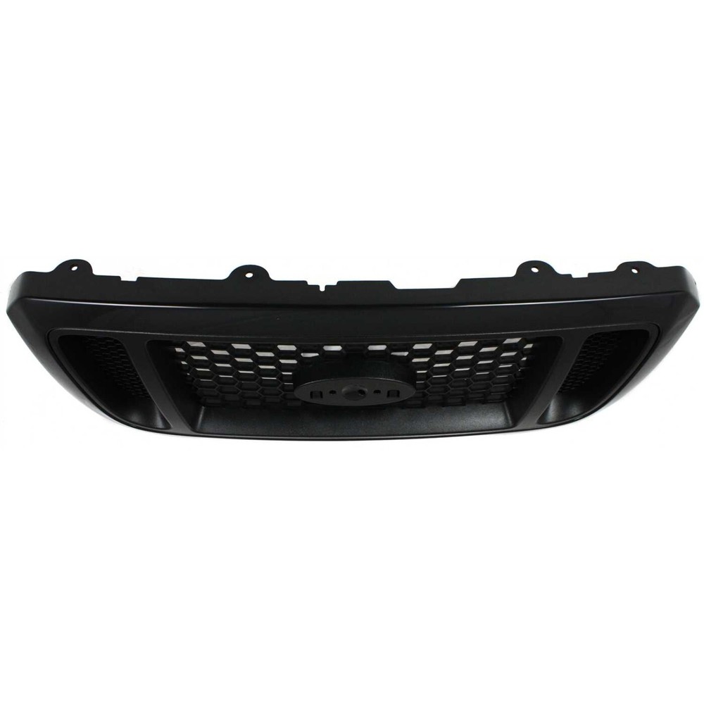 Grille For 2004-2005 Ford Ranger Textured Black Shell w/ Silver Insert Plastic