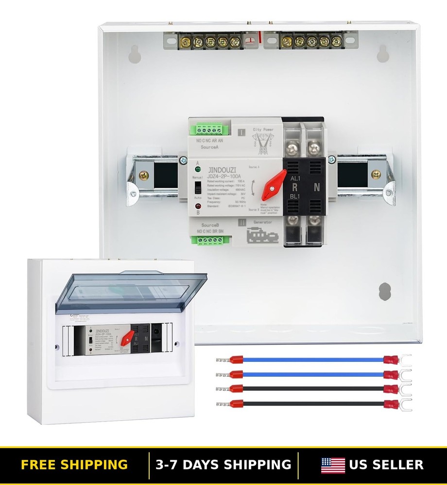 100A Dual Power Automatic Transfer Switch, 110V Millisecond Operation