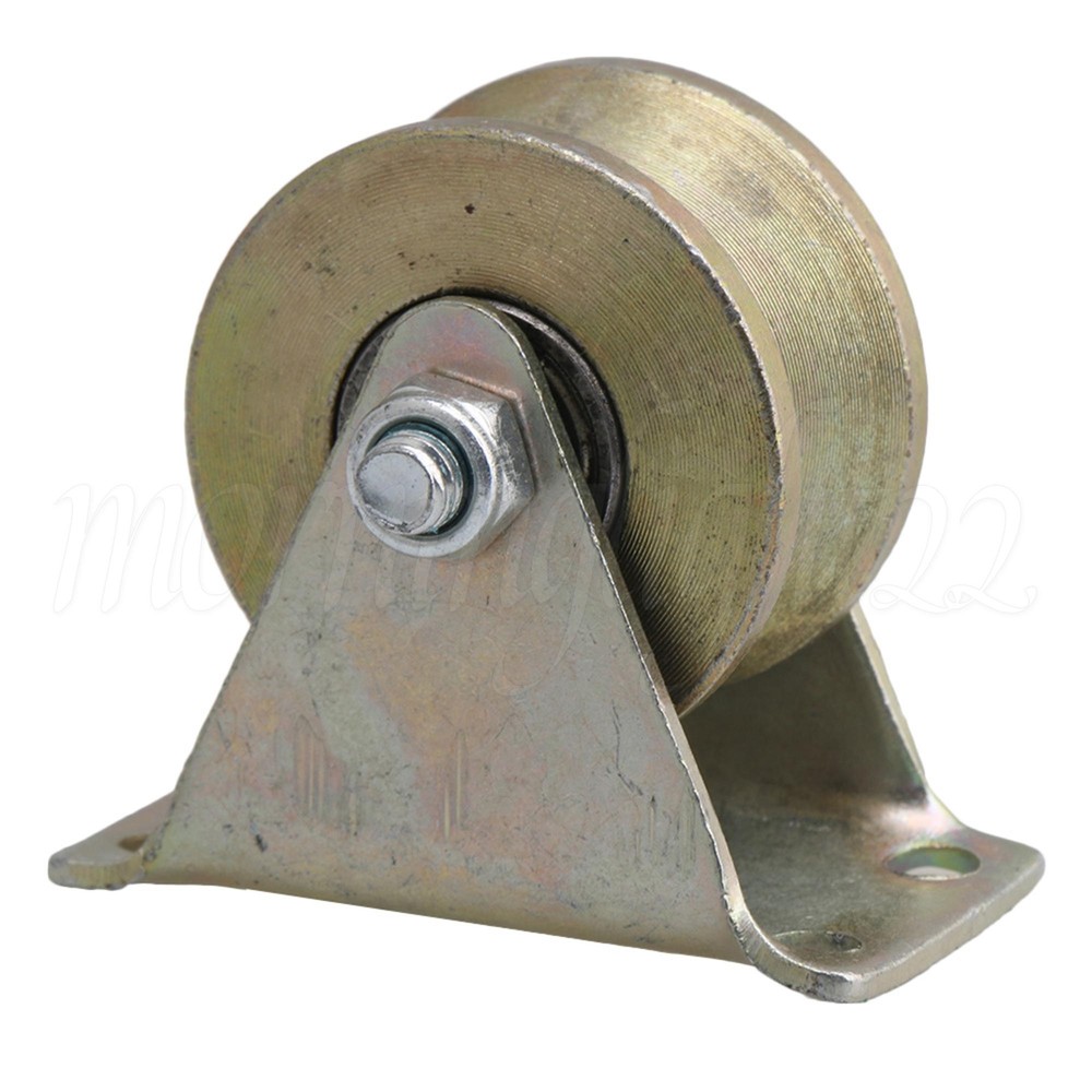 4pcs Sliding Gate Wheels Caster Heavy Duty Rigid Caster with Bracket