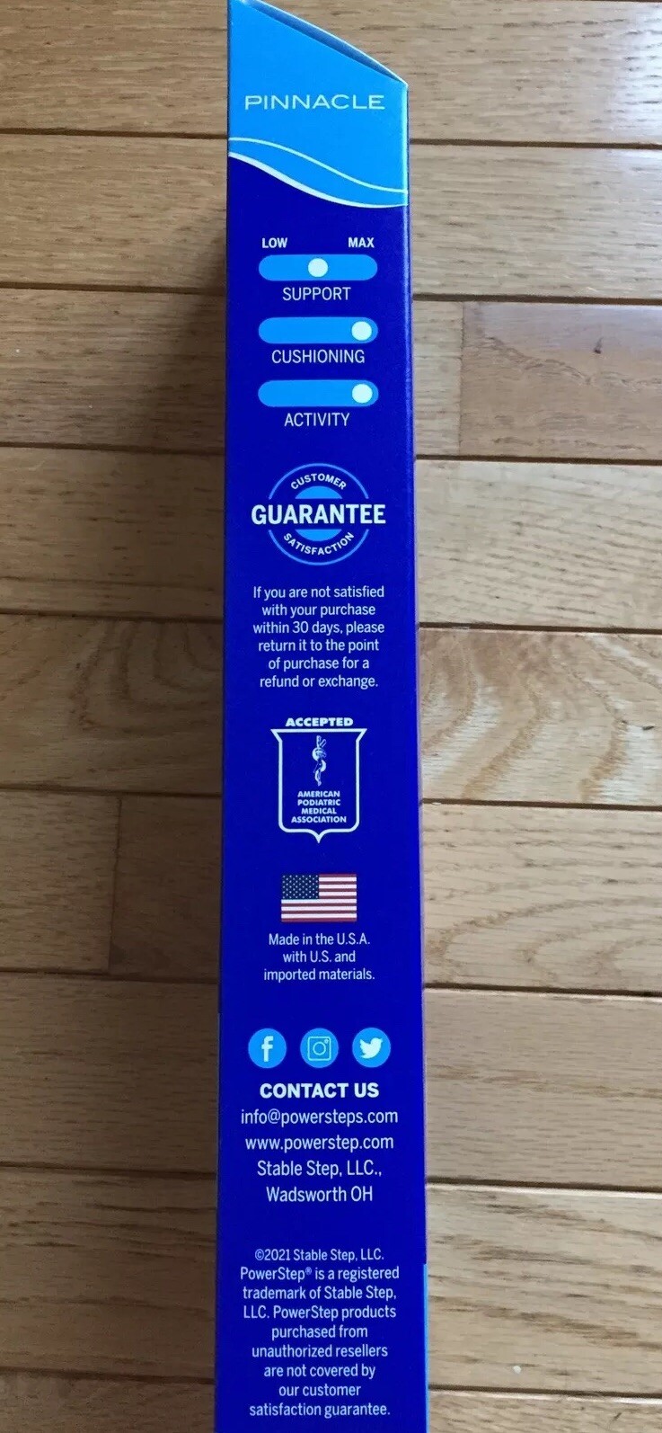 Powerstep Orthotics Foot Insoles Full Length Arch Support Pinnacle-FREE SHIPPING