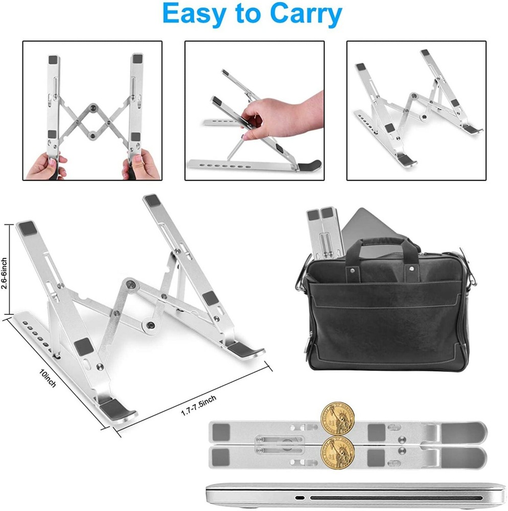 Portable Laptop Notebook Ipad Computer Multi-Angle Adjustable Foldable Stand
