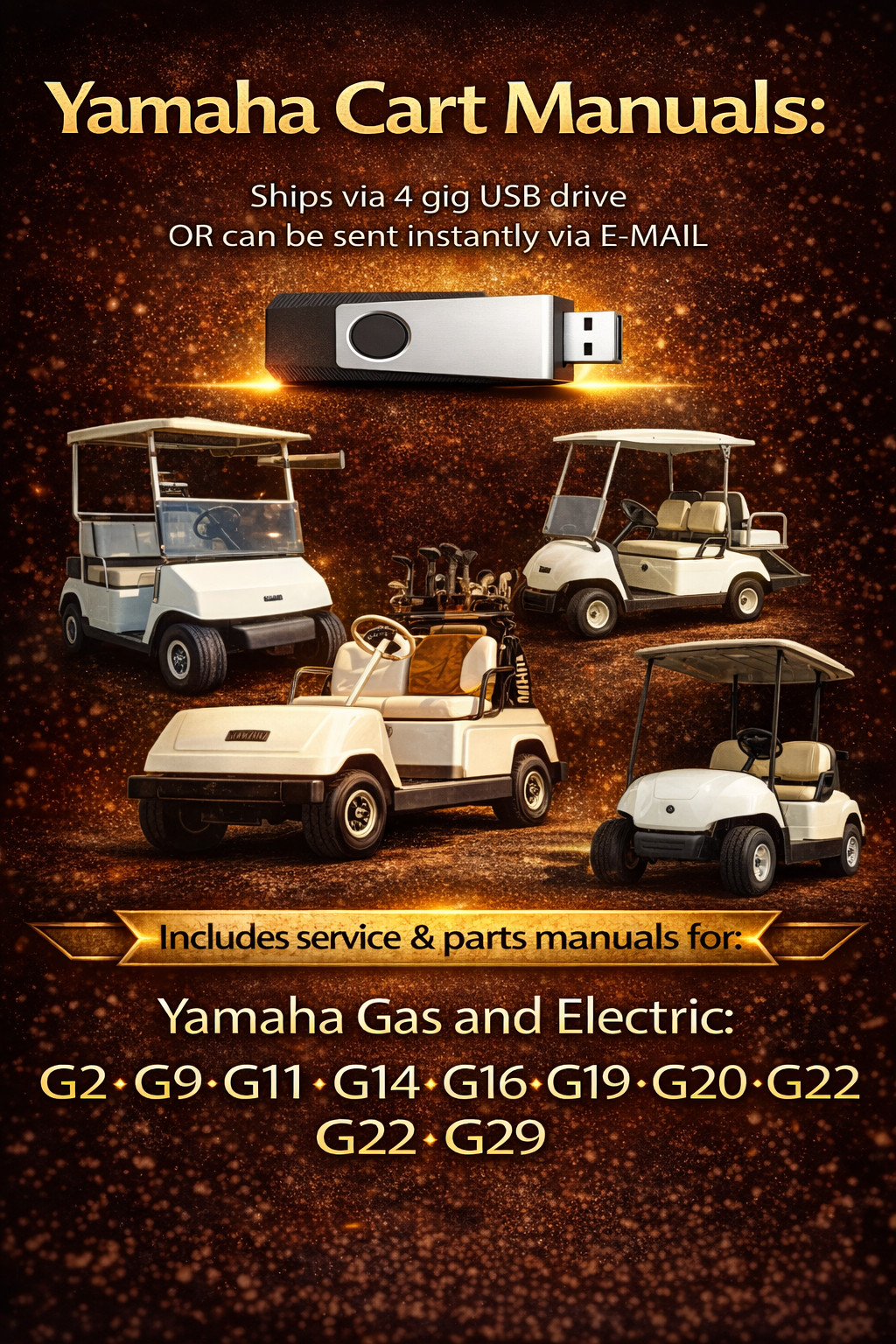 Yamaha Golf Cart Service Repair Manual For G2 G9 G11 G14 G16 G19 G20 G22 G29