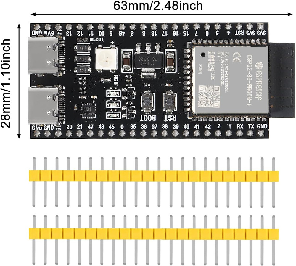 2PCS Esp32-S3-Devkitc-1-N16R8 ESP32-S3 Development Board Wi-Fi + BLE MCU Module