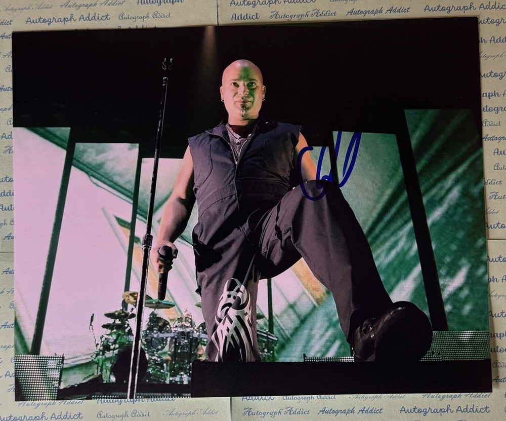 DAVID DRAIMAN signed 8x10 photo - DISTURBED