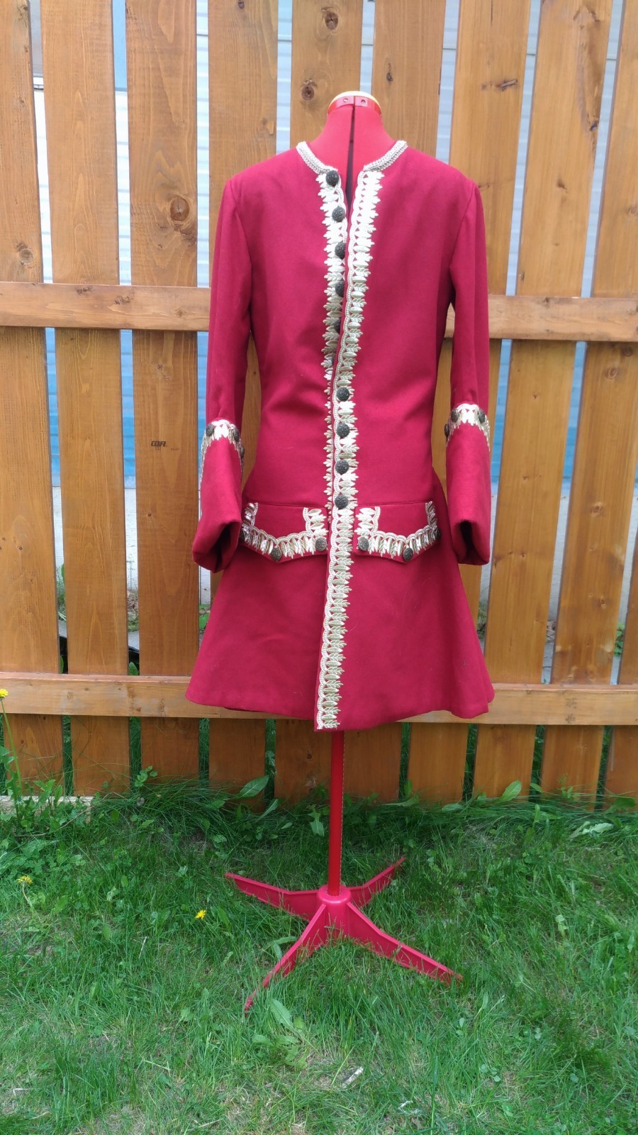 Rococo/Pirate/Captain 18th century Frock Coat, Red