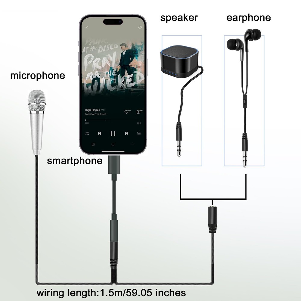 USB C Mini Microphone Karaoke, Portable ASMR Microphone for Android Phone/iPh...