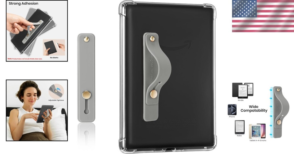 Versatile Hand Strap for 4-8 Inch Devices - Secure Grip and Stand Functionality