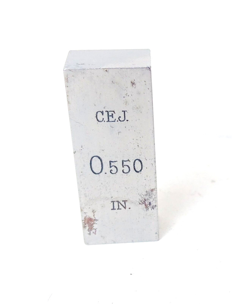 C E JOHANSON Sweden 0.550" Rectangular Gauge Metal Block CEJ