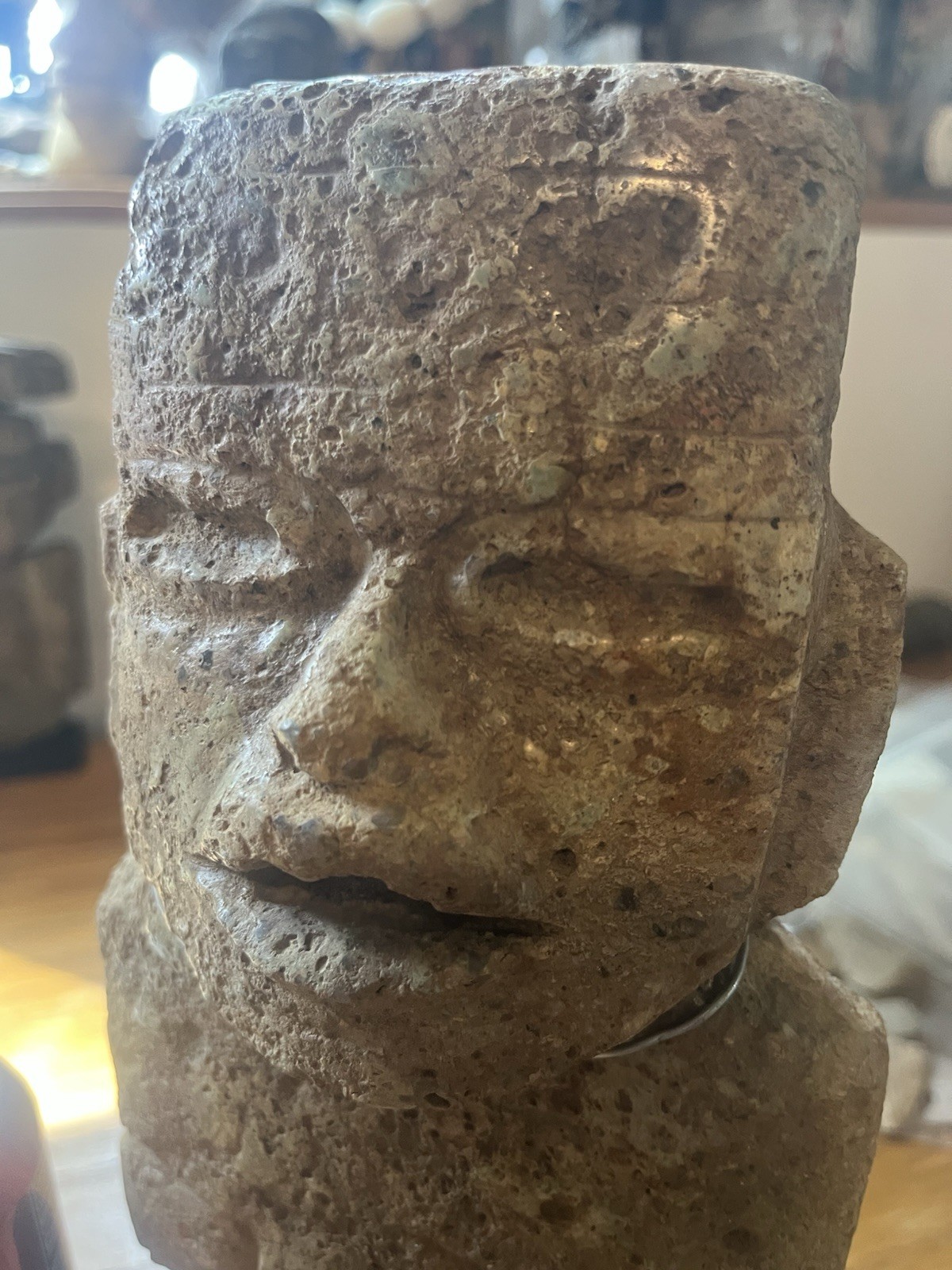 Massive Olmec 11” Stone Figure PreColumbian Ancient Artifact Teotihuacan Mayan