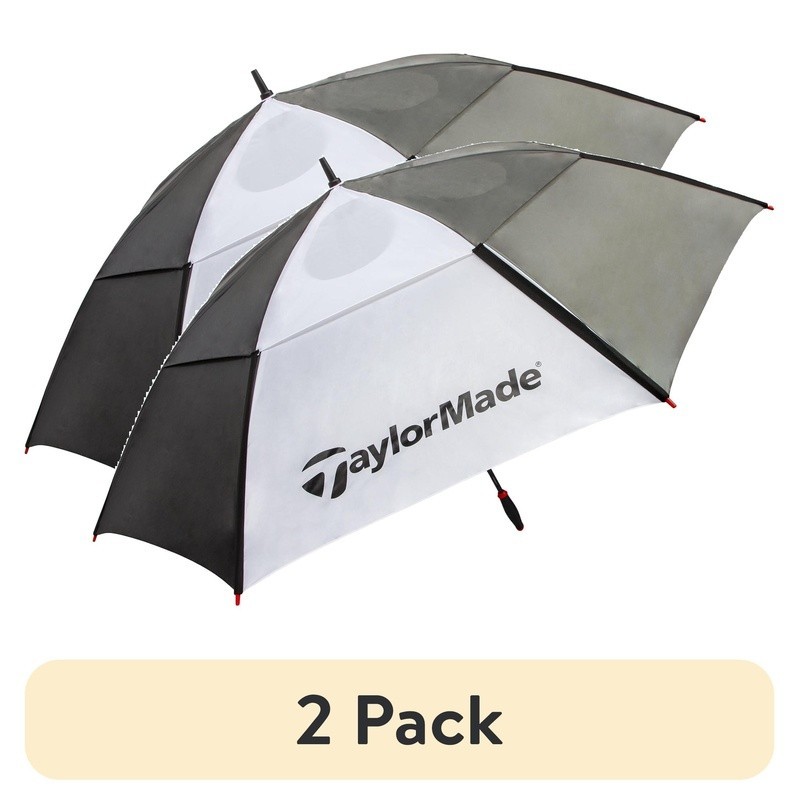 Automatic Open Golf Umbrella Windproof 68 Inch Durable Fiberglass Double Canopy