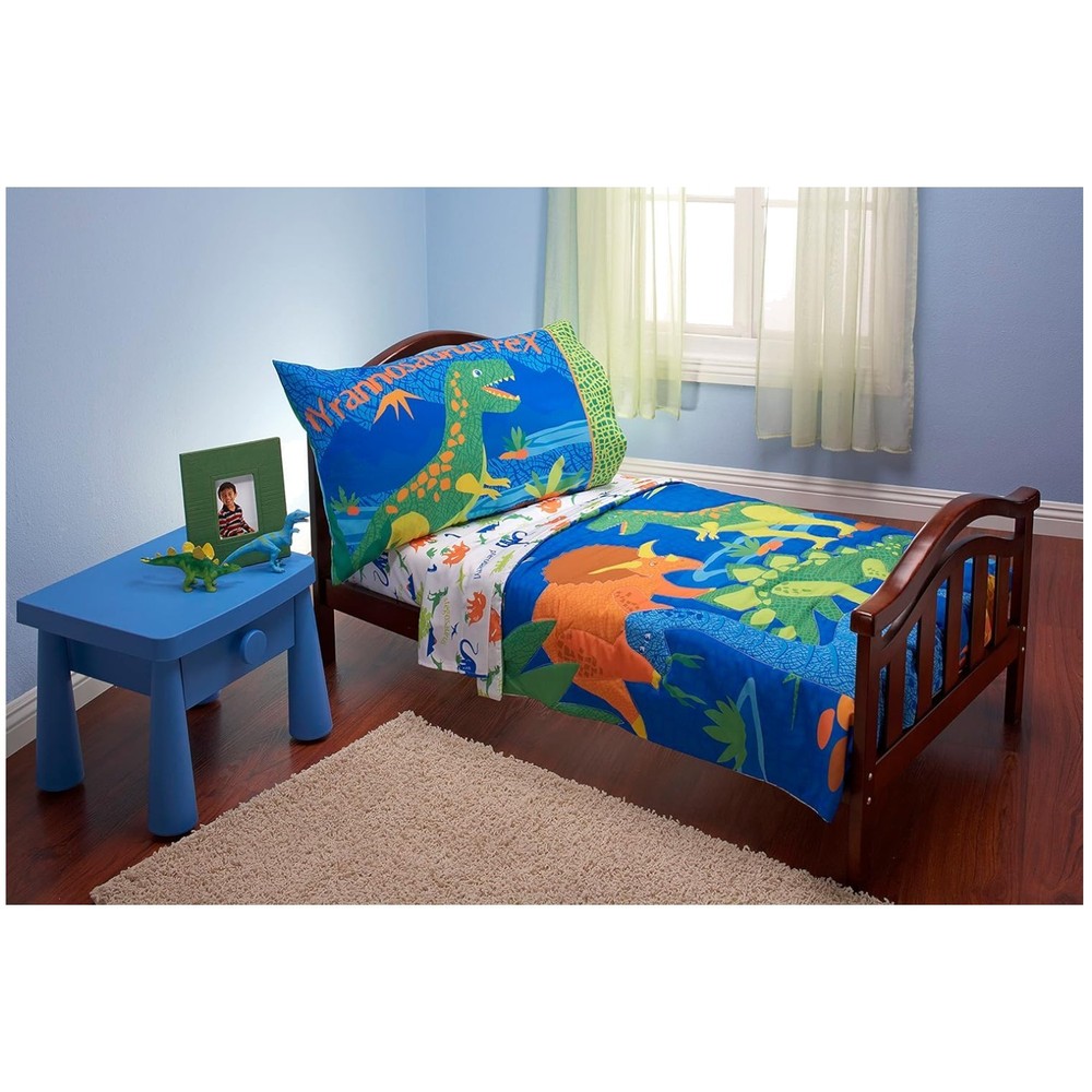 Dinosaur Toddler Bedding Set, 4 Piece