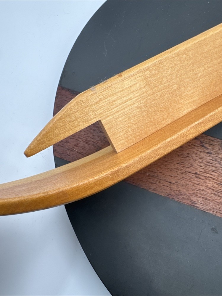 Vintage LeClerc Weaving Ski Shuttle Solid Wood 18”L 1.5”W. EUC