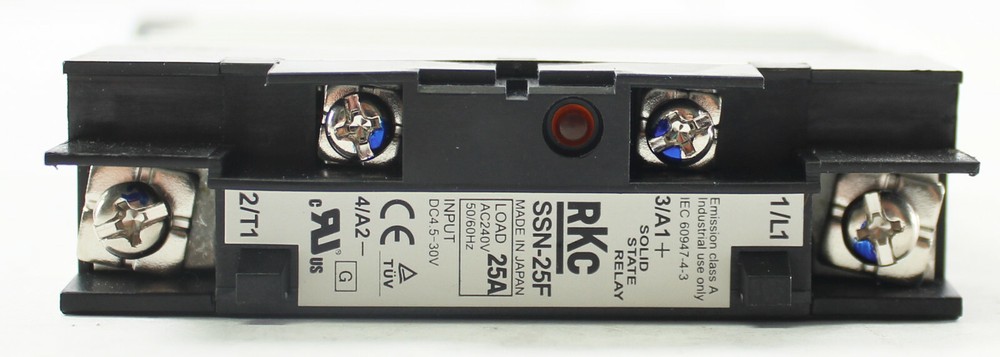 RKC SSN-25F 25A 240VAC, 4.5-30VDC Input DIN Rail Mount Solid State Relay