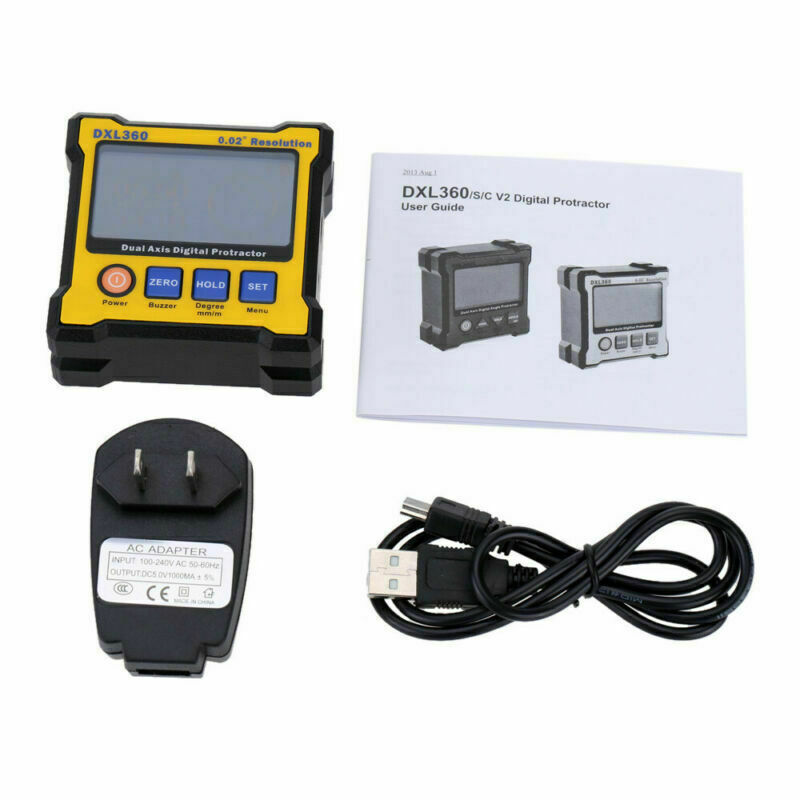 2.76“ Mini Dual Axis Digital Angle Protractor Magnetic Inclinometer Angle Finder