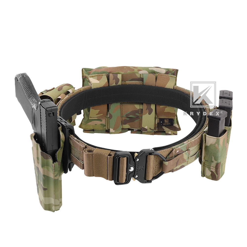 KRYDEX Tactical Belt 1.75 inch Heavy Duty Rigger Belt D-ring Quick Release Nylon
