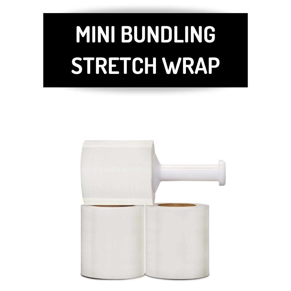Shrink Stretch Wrap Mini Bundling Film with 1 Plastic Handle/Case - Size & Rolls