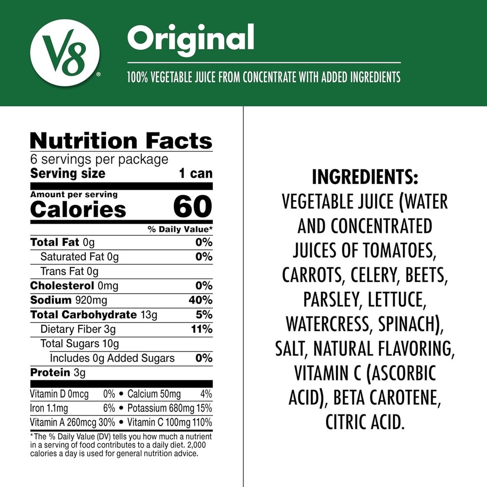 100% Vegetable Juice - 24 Pack