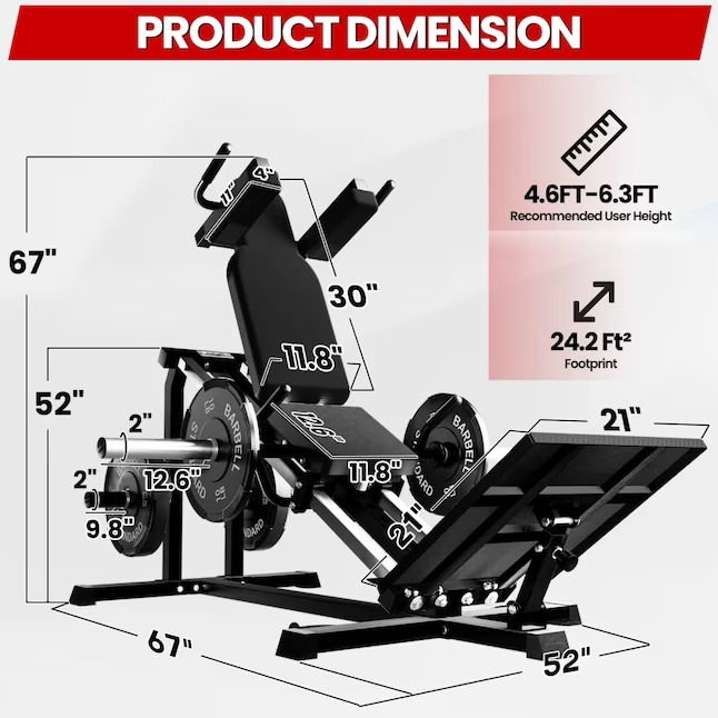 Compact Leg Press Hack Squat Home Gym Machine Combo sale/freeship