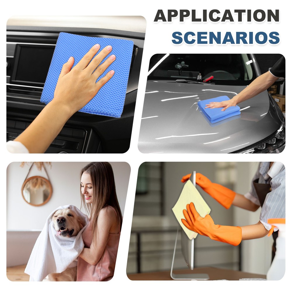Microfiber Car Drying Cloth, 66x43cm, Yellow (Potted)