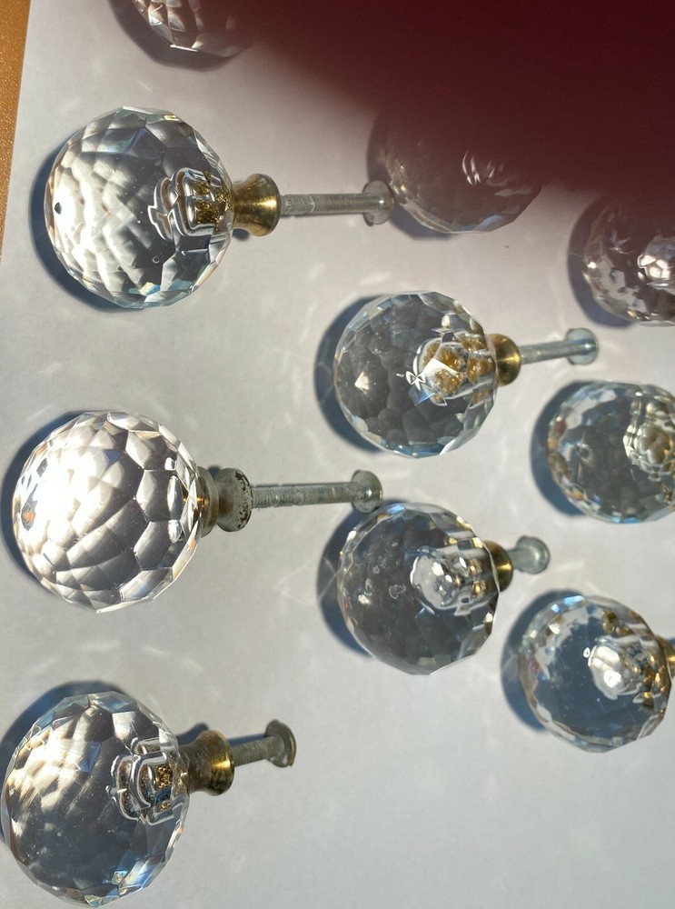 Crystal Knobs selling all 12 knobs ... VINTAGE, ALL 12 included...FREE SHIPPING