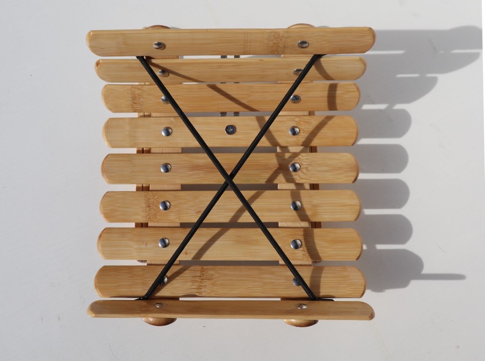 Custom Bamboo Bicycle Front Rack With Bungee Cords