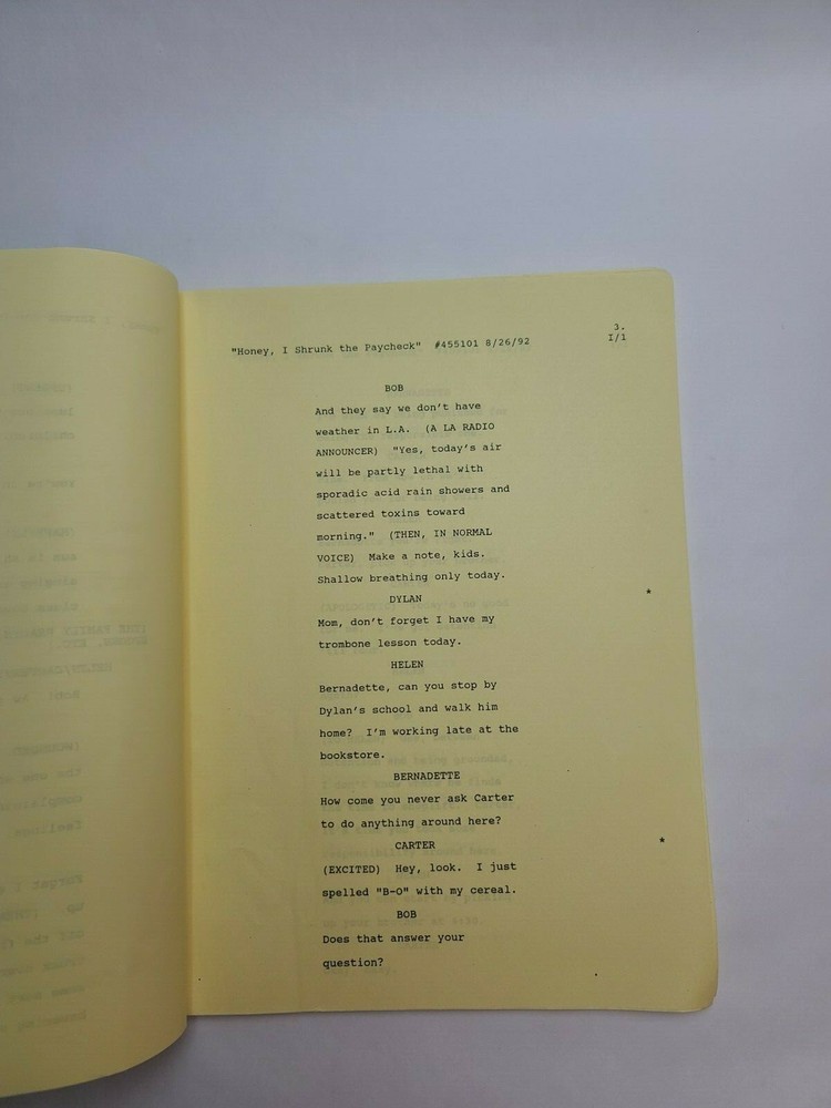 SHAKY GROUND / Doug Keyes 1992 PILOT TV Script, "Honey, I Shrunk the Paycheck"