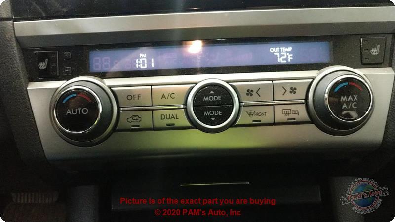 Used A/C Selector Switch fits: 2017 Subaru Legacy automatic temperature control