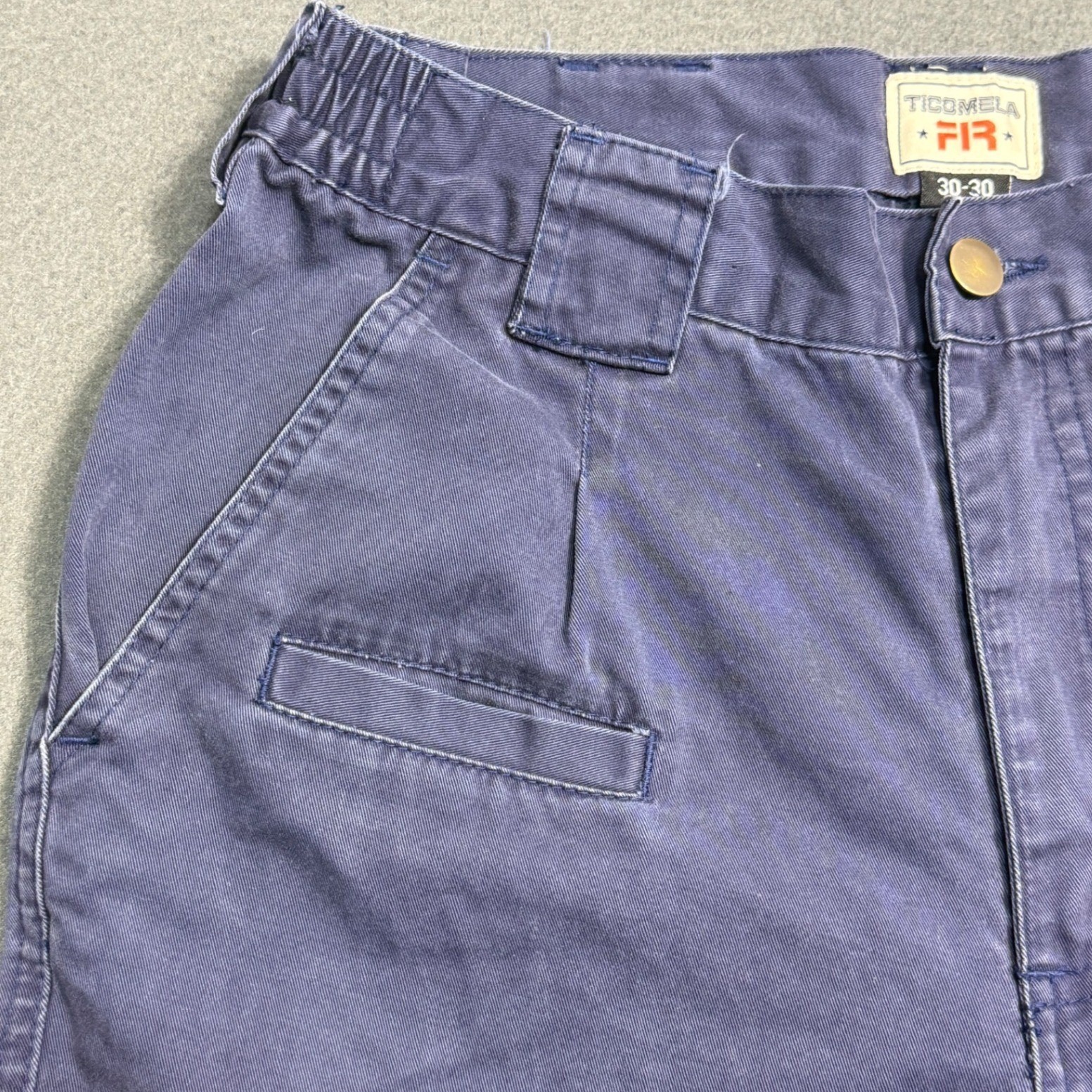 TICOMELA Flame Resistant Cargo Pants Mens (30x30) Blue FR NFPA 2112 CAT2