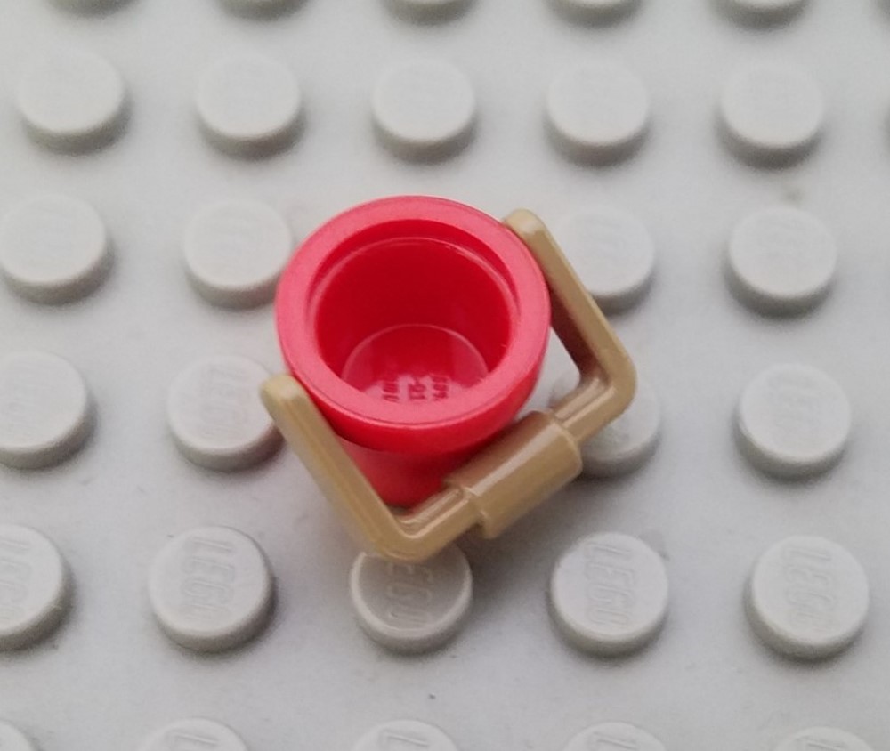 LEGO Red Minifigure Pail Bucket Tool Accessory