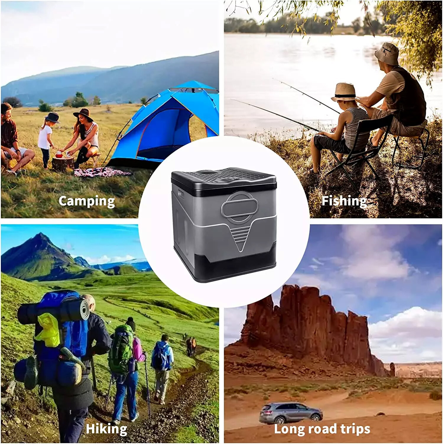 20L Portable Folding Toilet Seat For Camping Toilet Travel Hiking Outdoor Potty