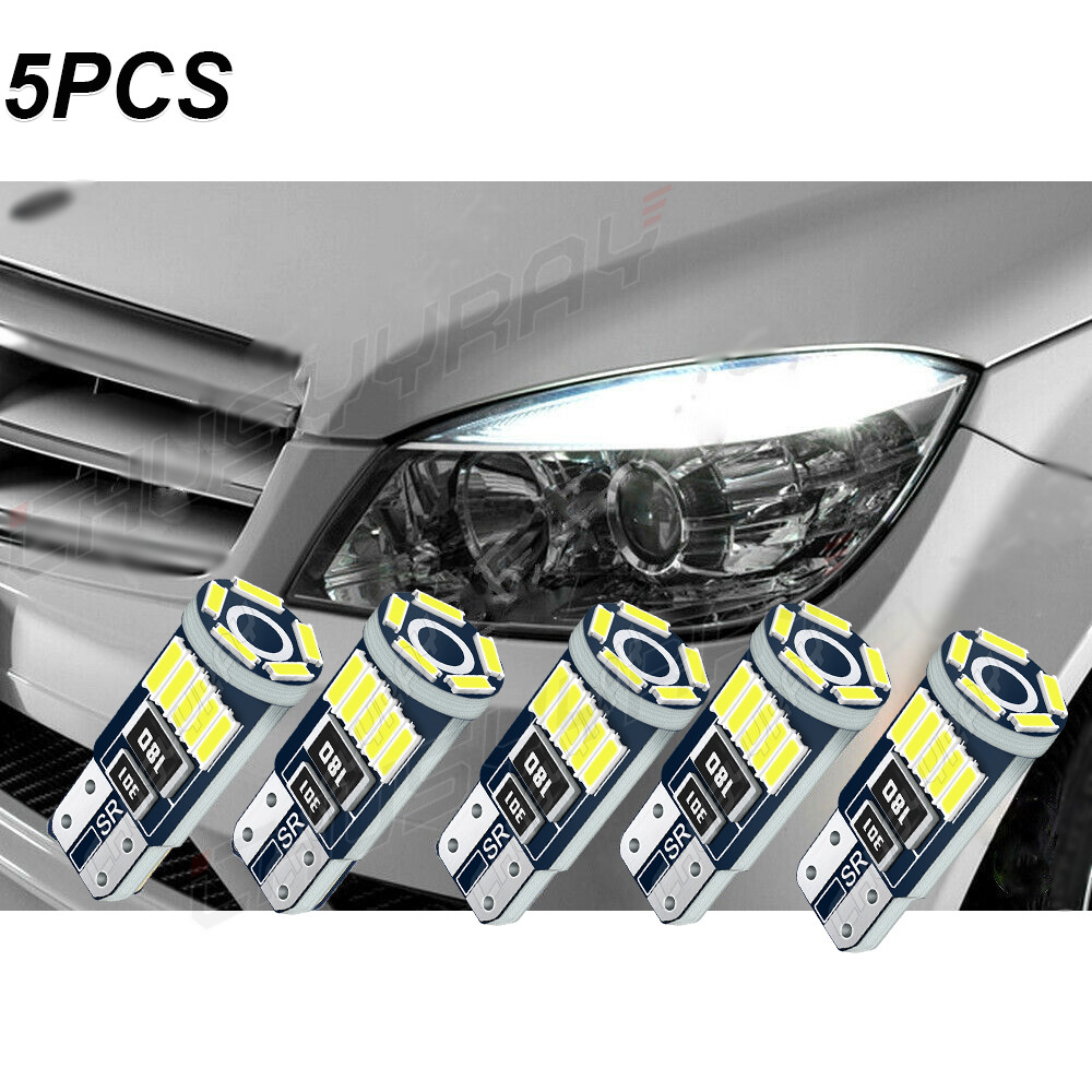 5 Super Bright mini LED T10 Wedge Base Replacement light Low Voltage Bulbs 12v
