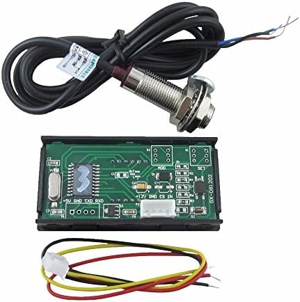 Digital LED Tachometer RPM Speed Meter with Sensor