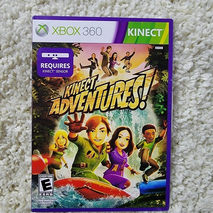 Microsoft Xbox 360 Kinect Sensor Bar Model 1473 Black w/ Kinect Adventures