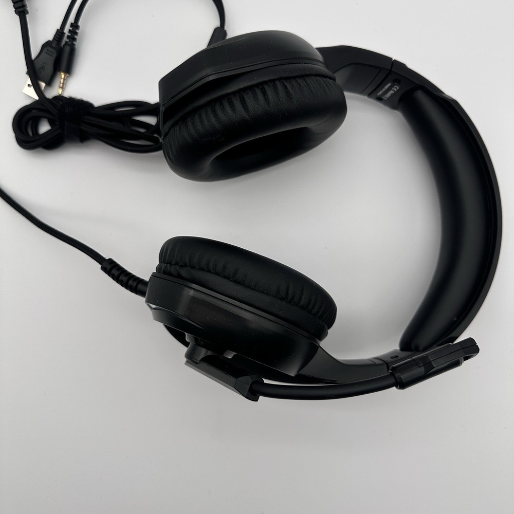 Black Gaming Headset for PC PS4 PS5 Xbox One Controller Wired USB 3.5mm