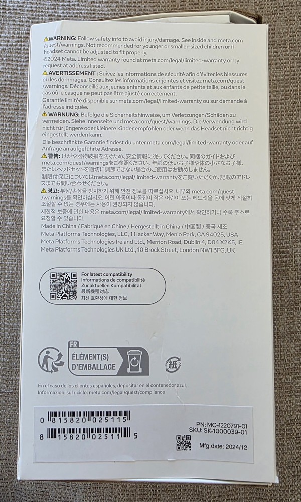 Meta Quest 3S Breathable Facial Interface - Genuine
