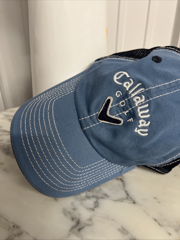 Callaway Golf Hat Cap Adjustable Hook & Loop Blue Soft Epic Apex Odyssey