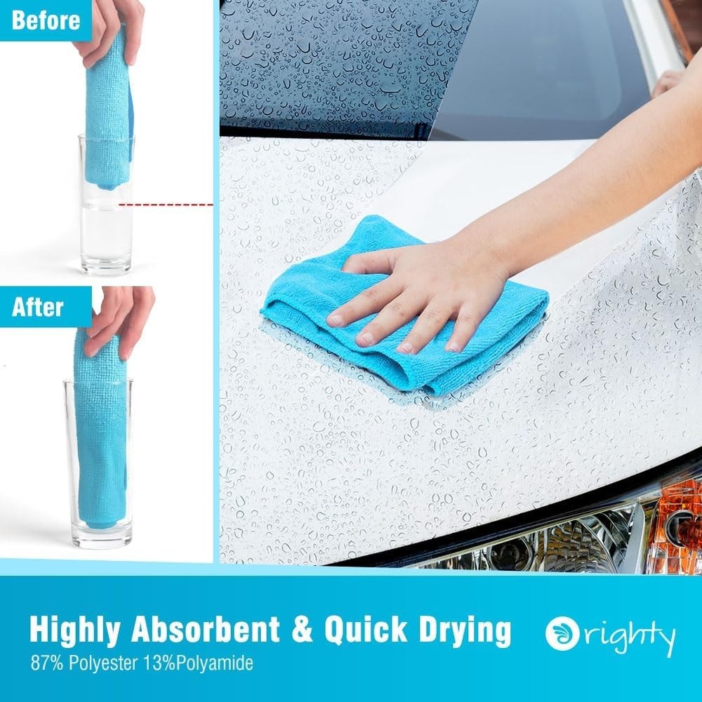 Multicolor Microfiber Cleaning Cloths 24pk