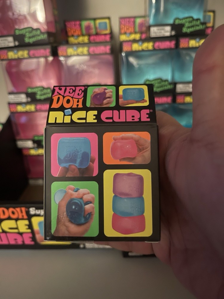 brand new needoh nice cube super solid squish purple
