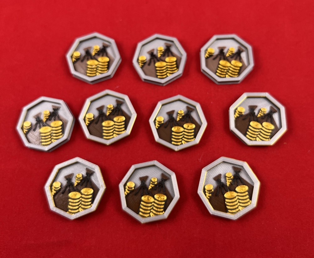 Treasure/Money Counters (10) - Compatible with Universal Counters Set for Magic