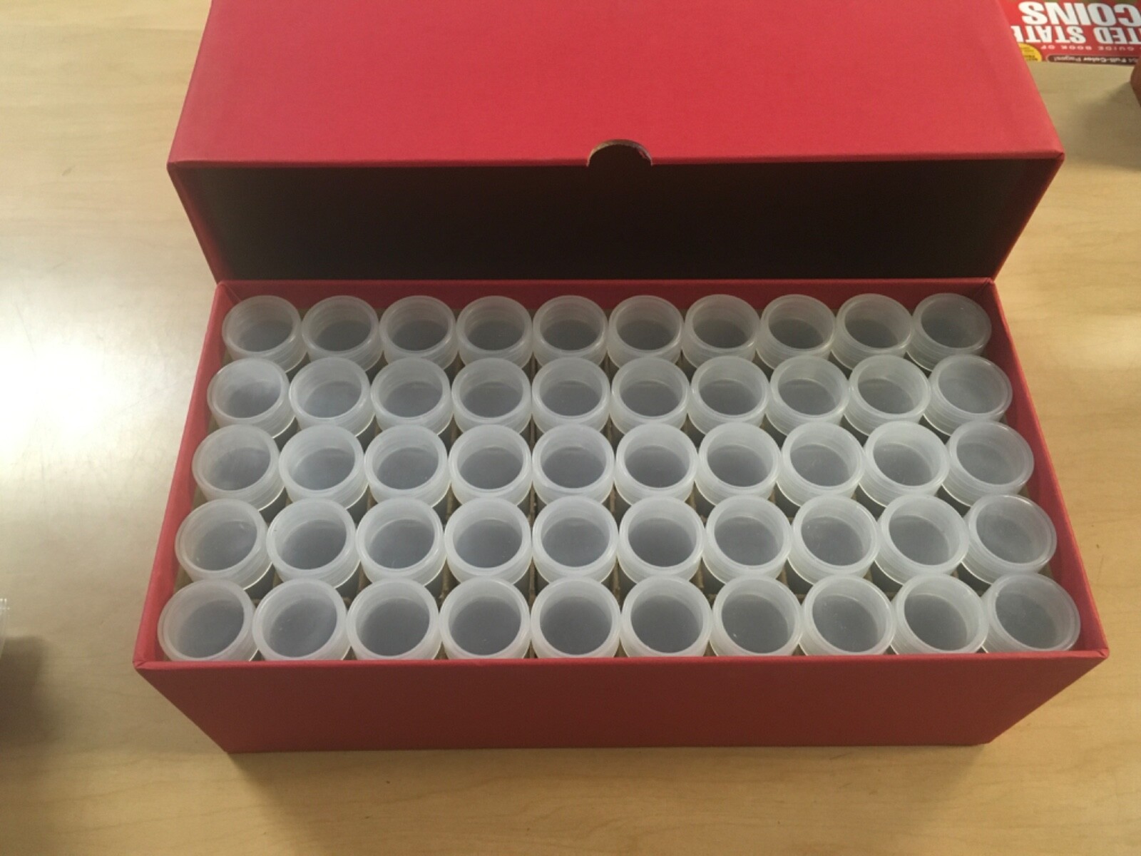 50 Duraclear Penny Tubes in a New Guardhouse Box for Storage of 50 1Cent Rolls