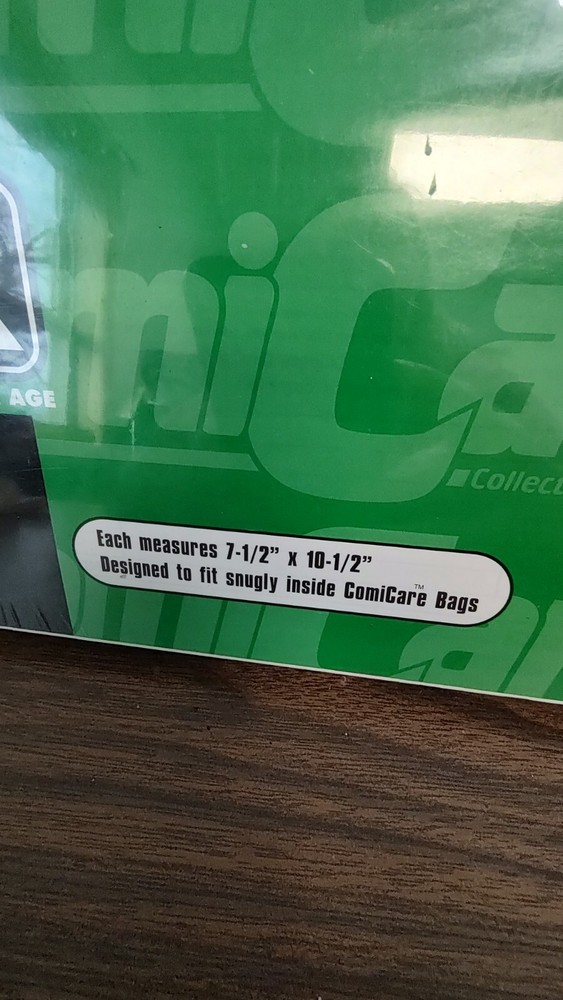 100 GA Comicare Comic Bags Polypropylene and 50 Comic Backing Boards