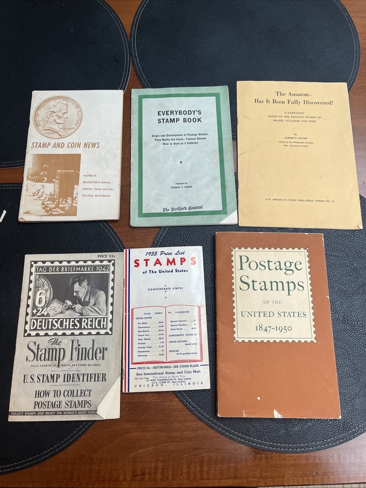 Lot of 6 Vintage Postage Stamp Books